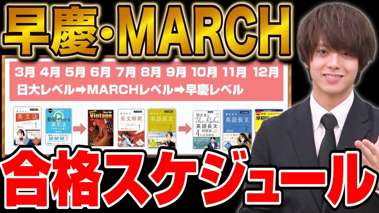 【新高3生必見】早慶•MARCH•関関同立への合格スケジュールを徹底解説！