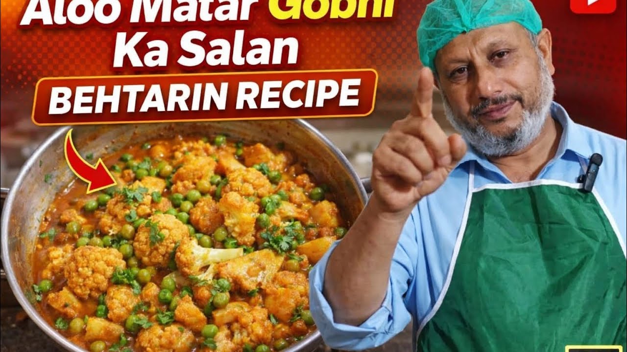 Aalu matar gobhi ka behtarin salan recipe ke sath#YAVelleChachu