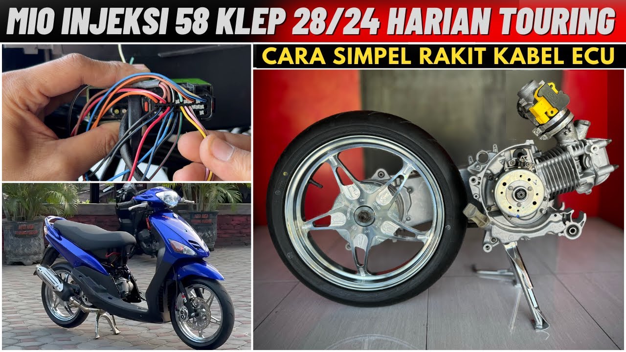 BIKIN MIO KARBU JADI INJEKSI + BORE UP PISTON 58MM KLEP LEBAR