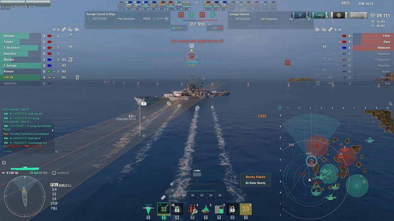 I-56 44 WOWS: It's so chill i eat bingchilling and play with 1 hand