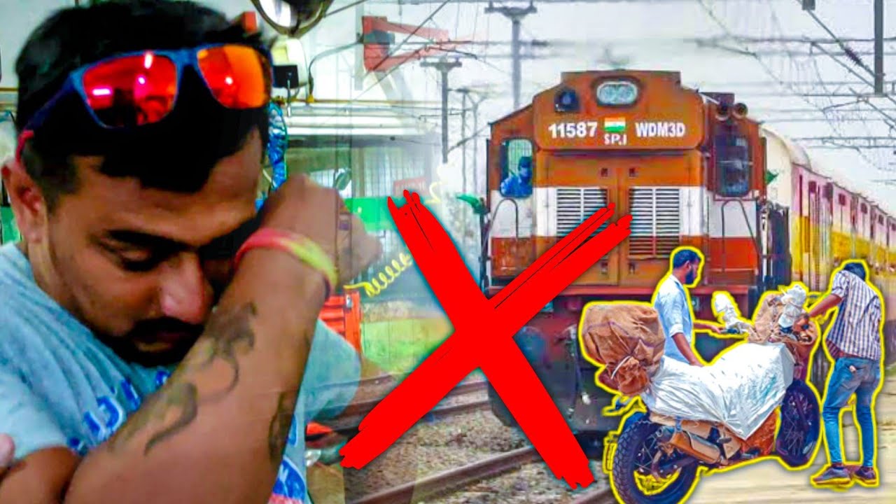 Never parcel bike's in train without watching this video🤬 | xpulse fuel injection 🤯| ladakh day-3