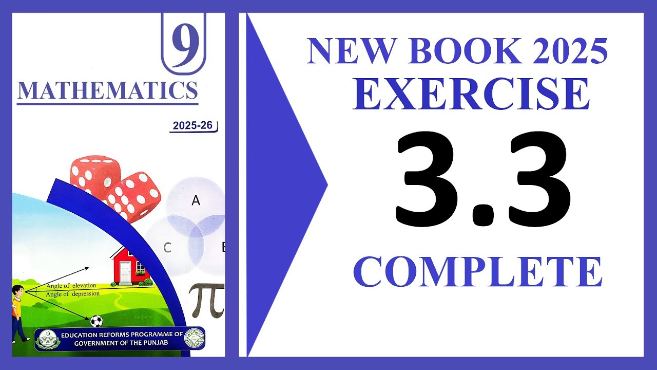 Class 9 Maths Exercise 3.3 | Functions & Relations| Full Explanation with Time Codes | New Book 2025