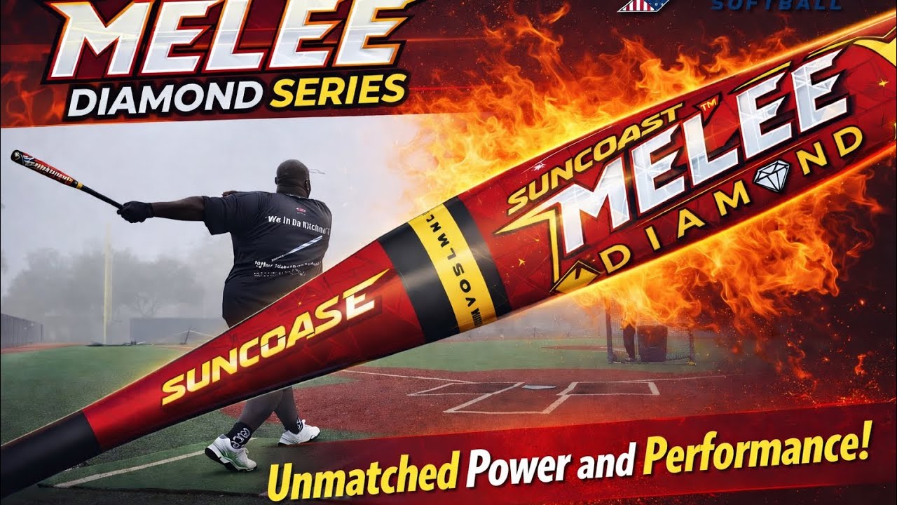 Софтбольная бита Suncooast Melee Diamond Red Power Load для взрослых