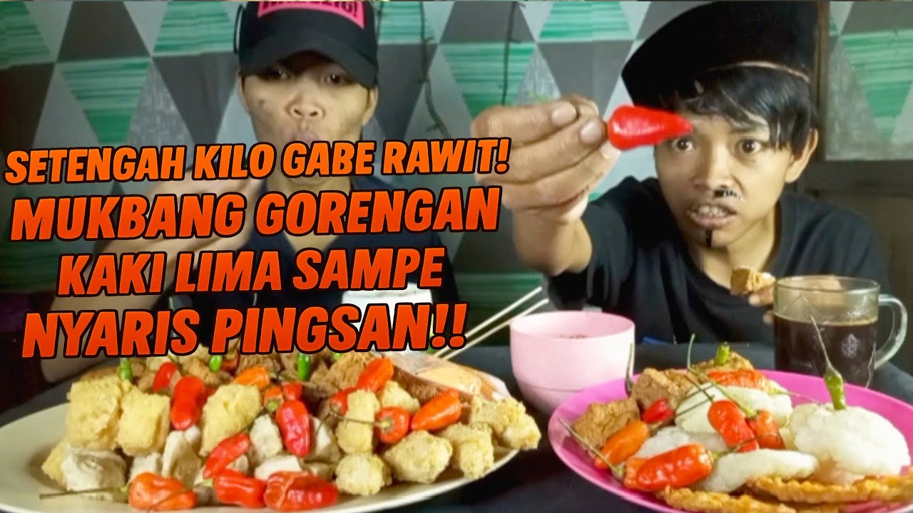 MUKBANG GILA! gorengan dengan setengah kilo cabe rawit  Sampe Nyaris Pingsan!! 🌶️