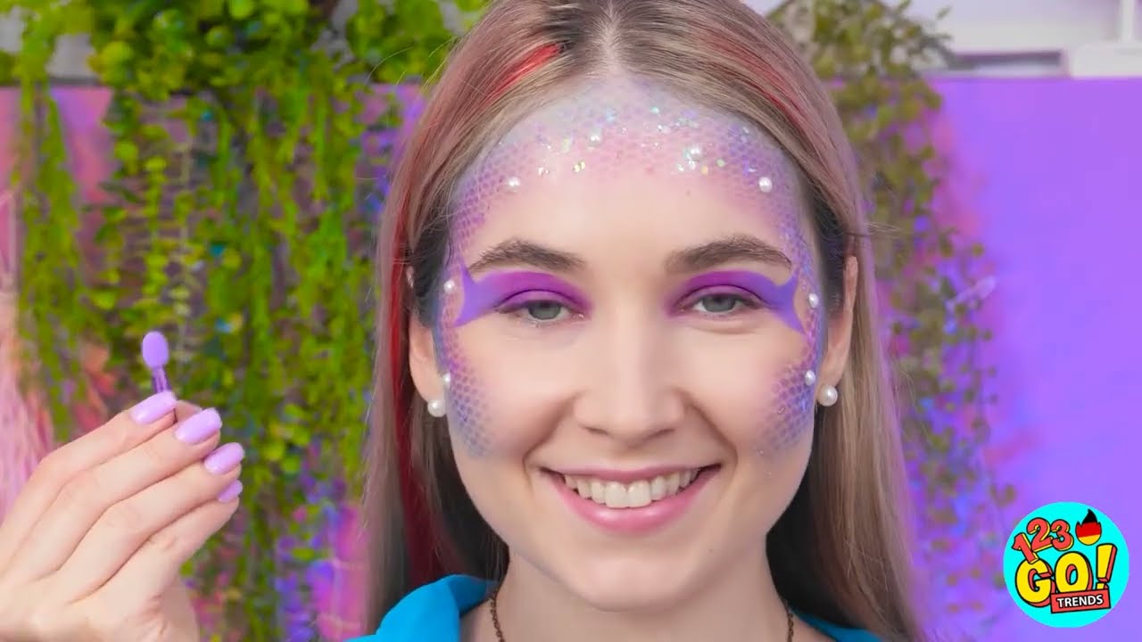 WIE MAN EINE KLEINE MEERJUNGFRAU WIRD 🥰 Coole Schönheit-Hacks von 123 GO TRENDS