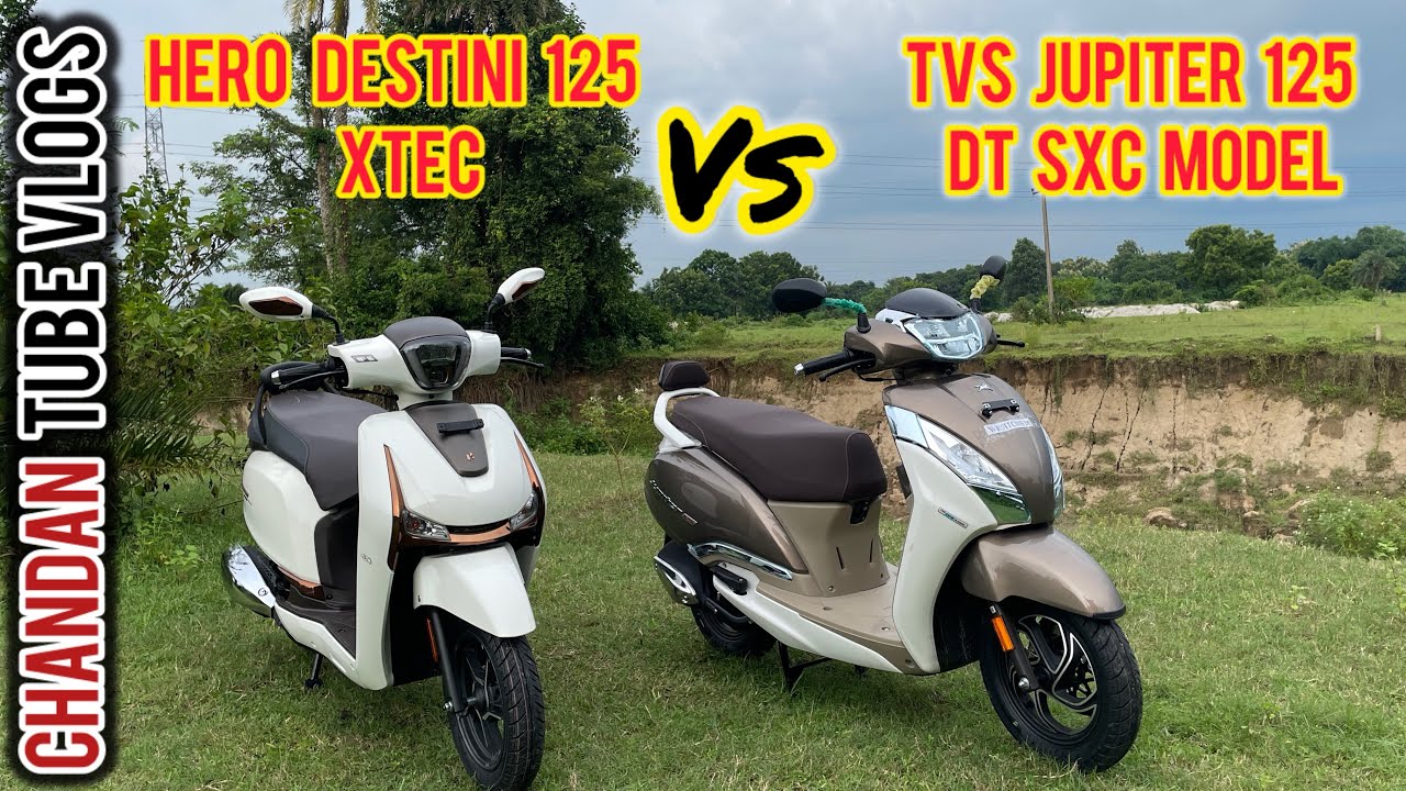 💥2025 New Hero Destini 125 Xtec vs TVS Jupiter 125 DT SXC | Full Comparison in Hindi#tvs#hero 