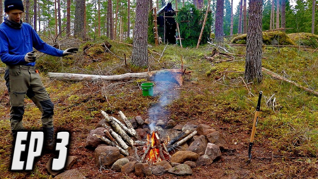 48H I VILDMARKEN FÖR 1500KR - BYGGER ELDSTAD