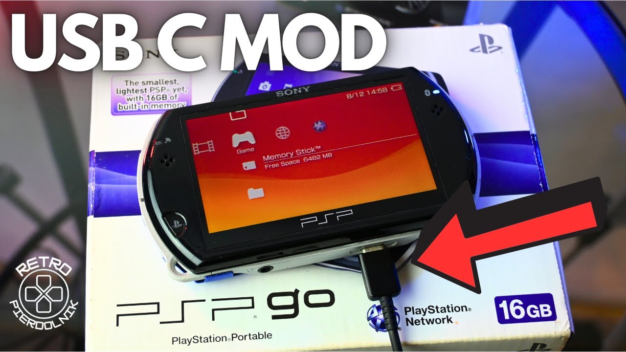 PSP GO ładowane za pomocą USB C! / USB C Mod Sony PSP Go