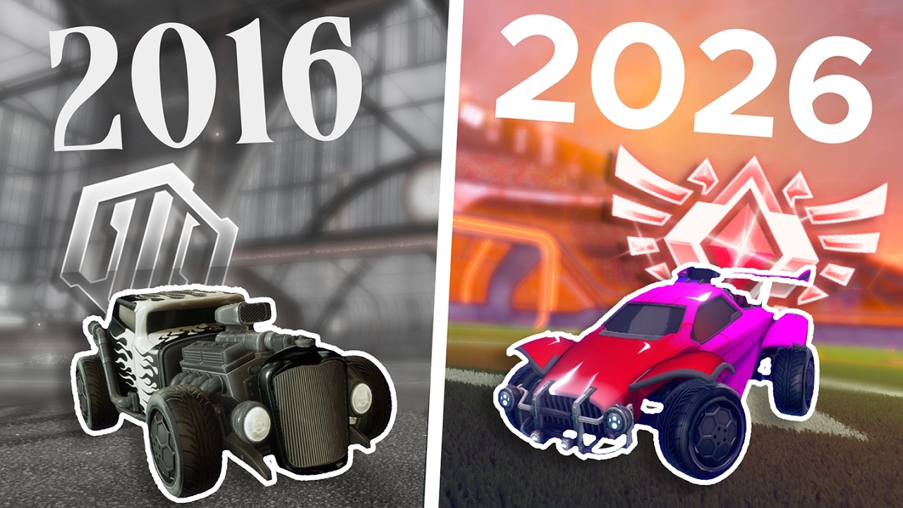 Rocket League в 2016 году и в 2026 году