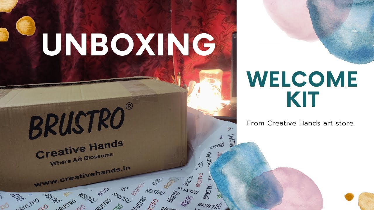 Unboxing ART materials from creative hands store.