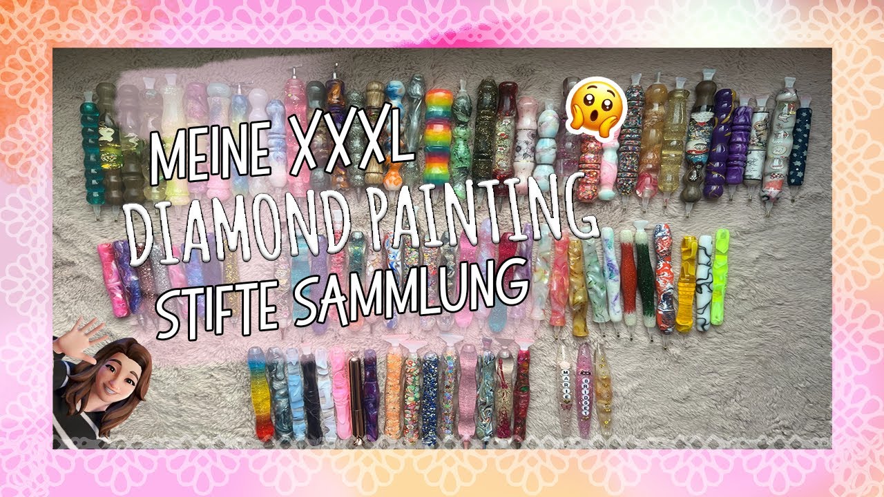 MEINE DIAMOND PAINTING STIFTE SAMMLUNG 😵‍💫😅❤️ 100+ Stifte 🤭🫣