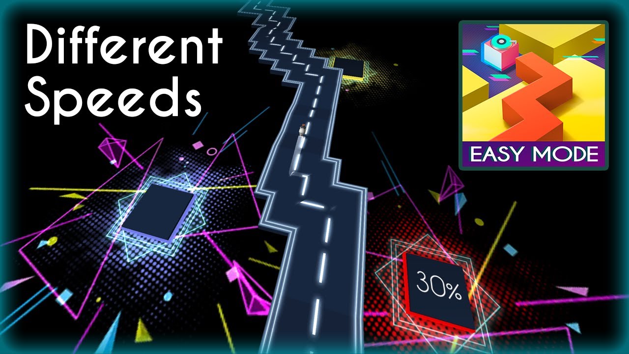 Dancing Line - The Faded Easy Mode (Different Speeds)
