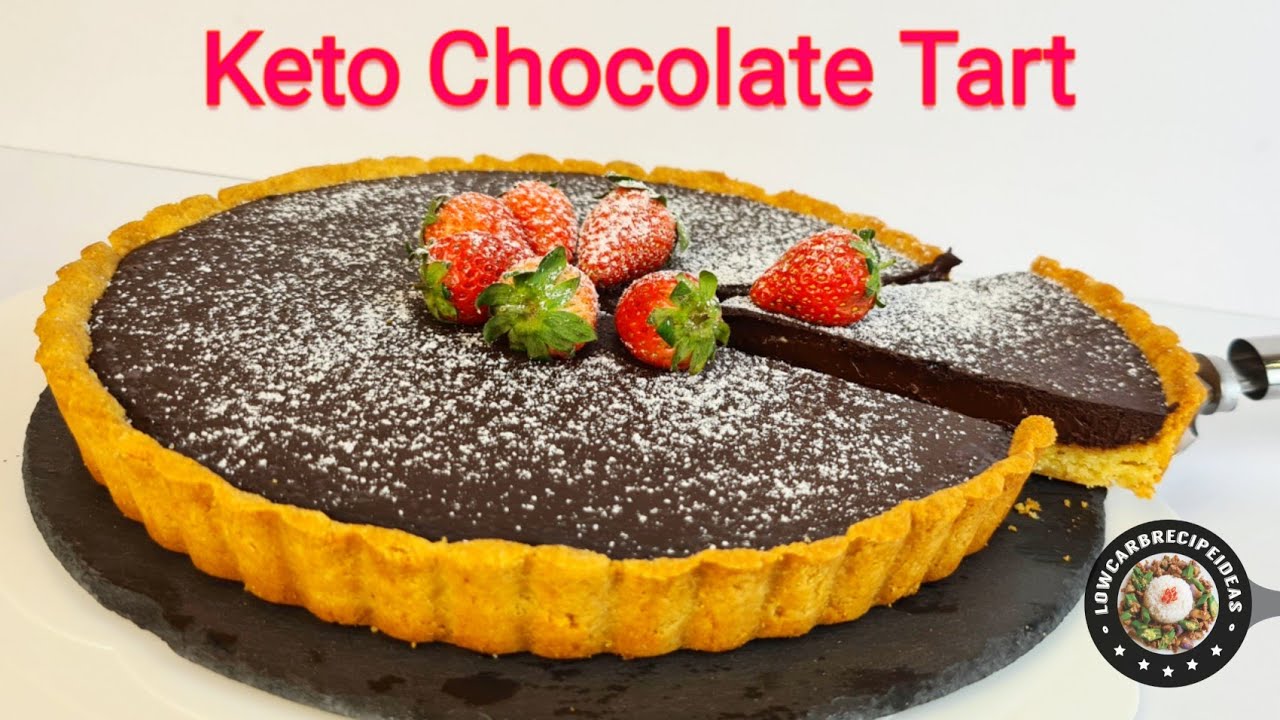 HOW TO MAKE KETO CHOCOLATE TART - BUTTERY, FLAKY & CRISPY CRUST WITH SILKY & CREAMY CHOC GANACHE