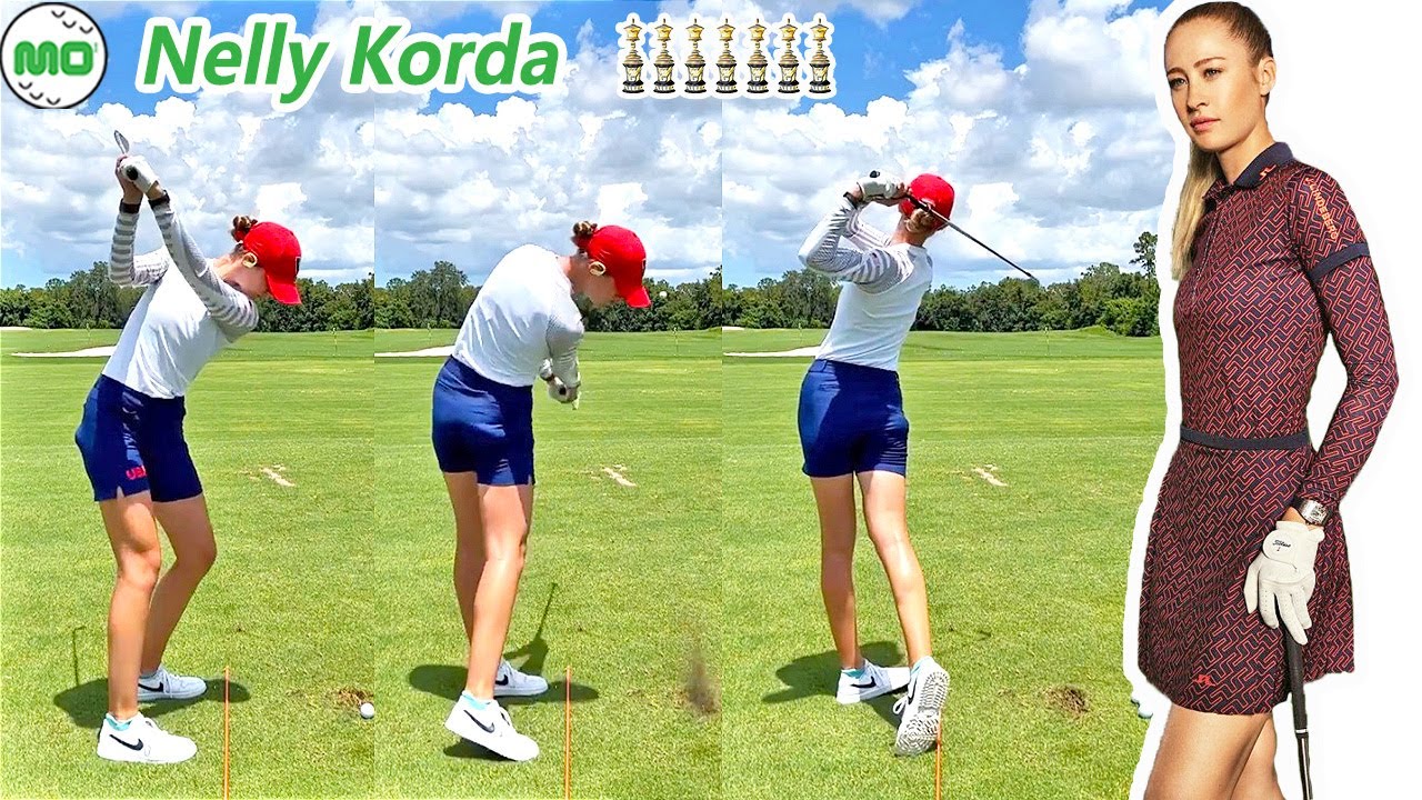 Nelly Korda ネリー・コルダ 米国の女子ゴルフ スローモーションスイング!!!