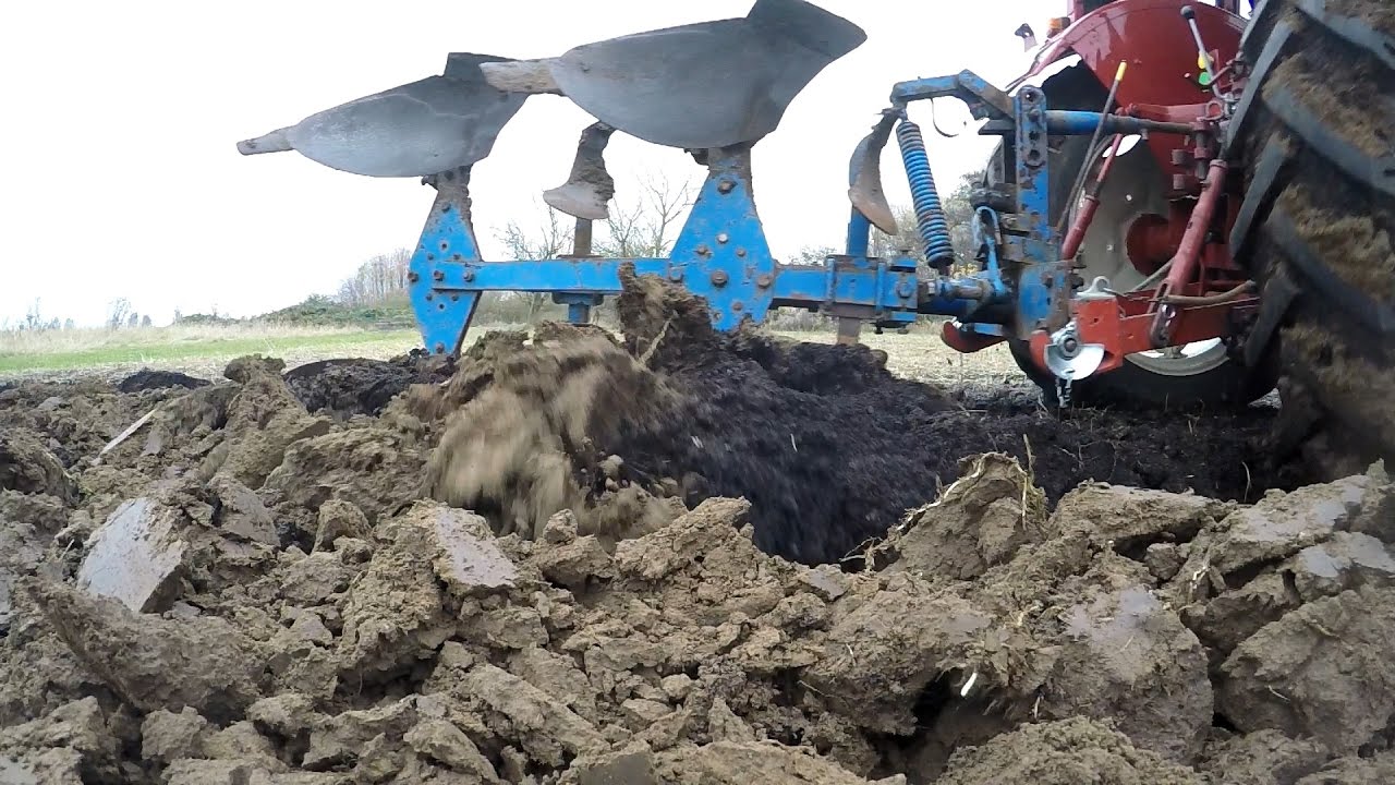 IHC beim Pflügen mit Brenig 2 Schar Volldrehpflug
