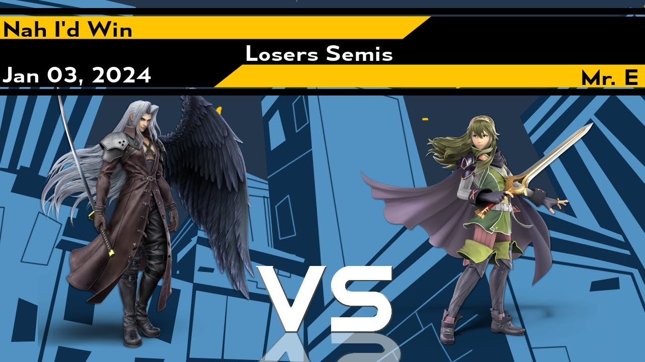 Xeno325 Losers Semis - Nah I'd Win (Sephiroth) vs Mr. E (Lucina) - Smash Ultimate SSBU Tournament