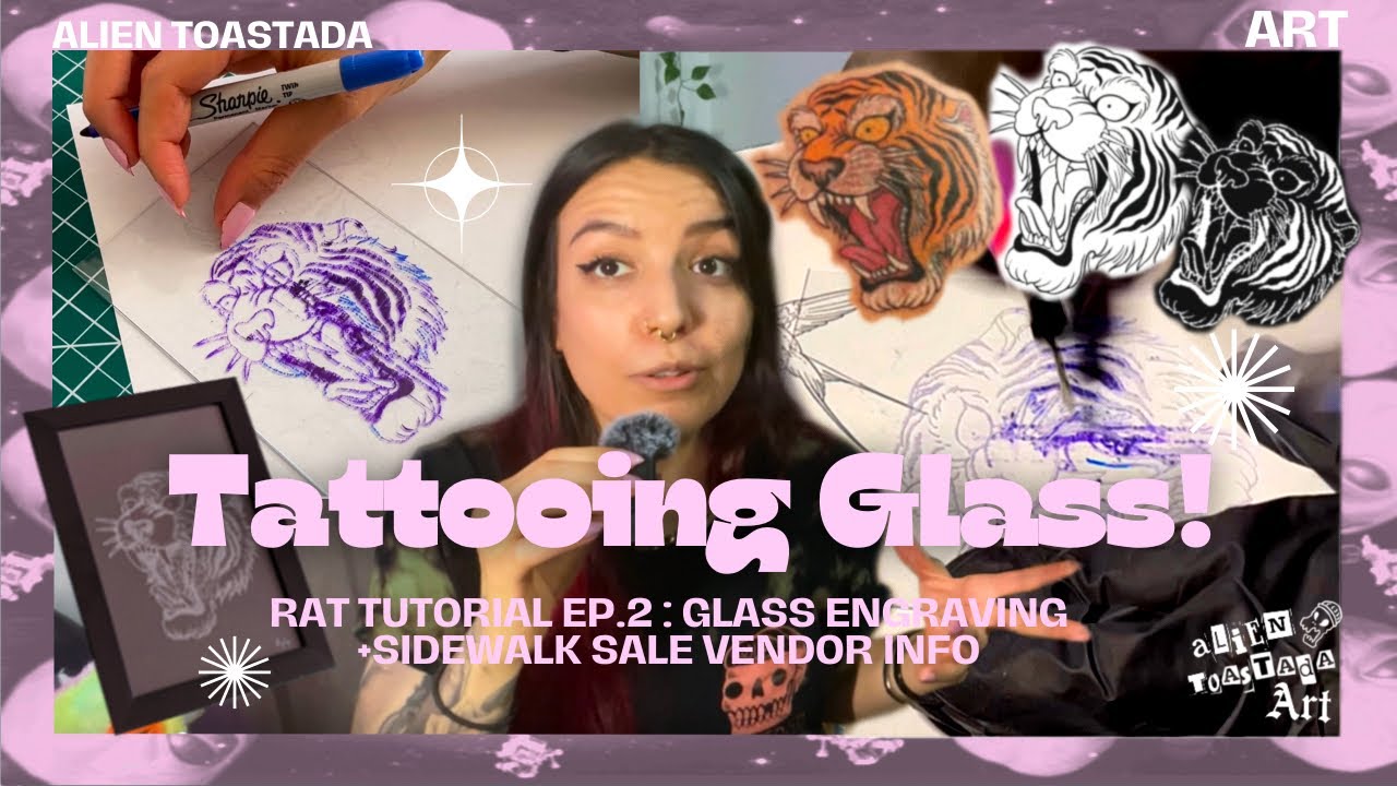 Tattooing Glass: My Chaotic Rat Tutorial for Hand Engraving Frames