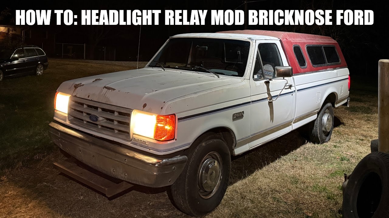 1987 1991 Brick Nose Ford Headlight Relay Mod