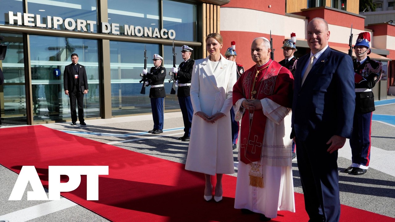 Pope Leo XIV Arrives in Monaco, Greeted by Prince Albert II and Princess Charlene | APT