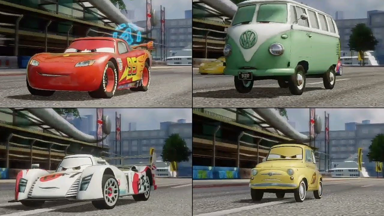 Cars 2 Gameplay: 4 Player Race On Buckingham Sprint #cars #gaming #carsmultiplayer