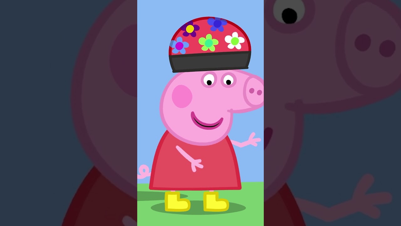 Playing Pretend on a Bicycle 🚲🎭 #shorts #peppapig