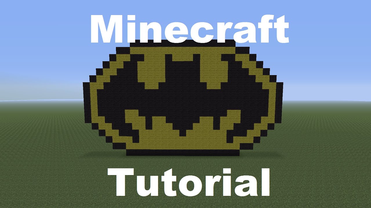 Minecraft Pixel Art Tutorial - Bat Logo
