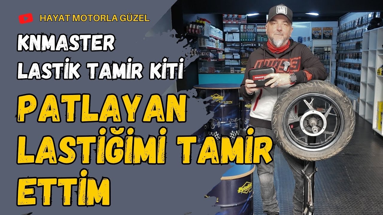 Patlayan Lastiğimi Nasıl Tamir Ettim | KNMASTER Lastik Tamir Kiti | Hayat Motorla Güzel