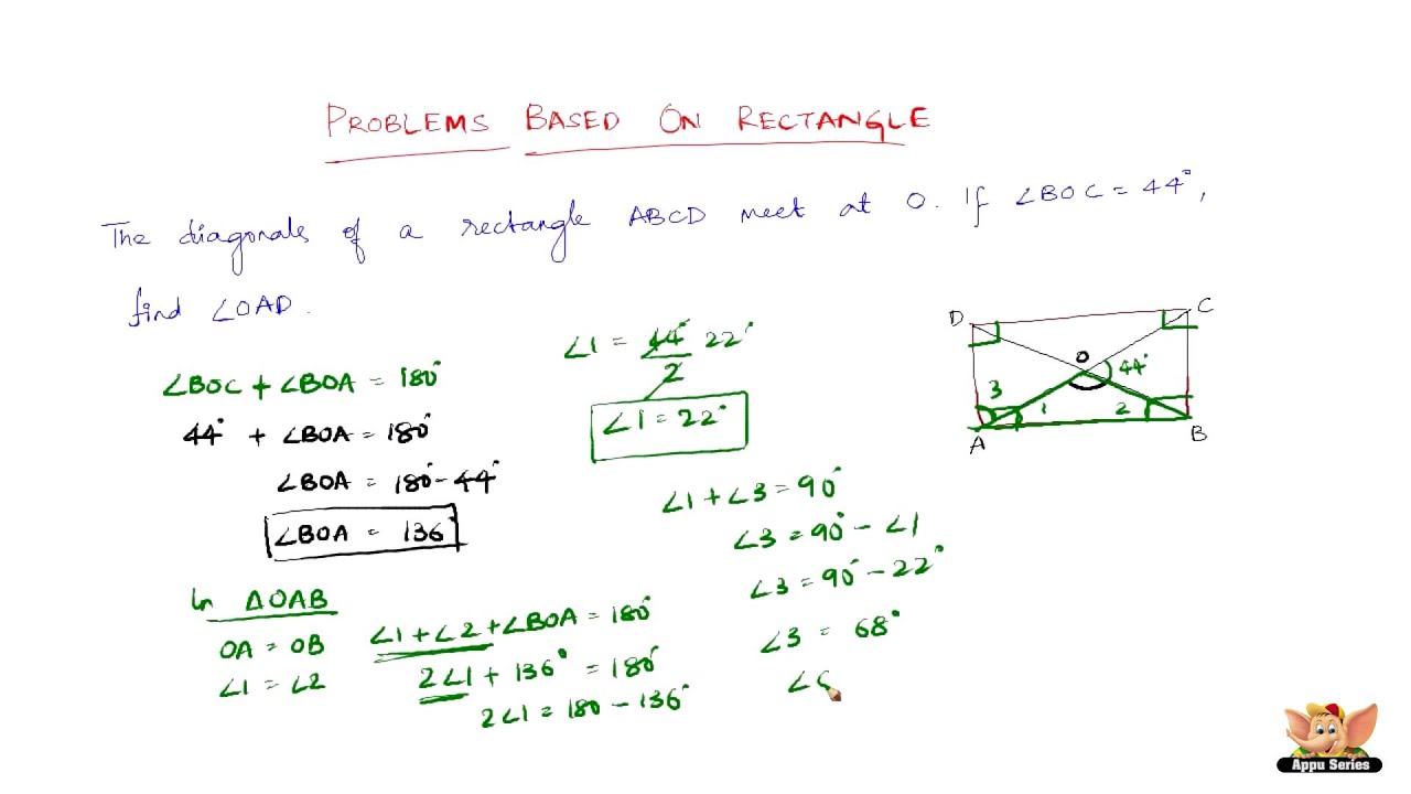 How to solve problems based on rectangle ?
