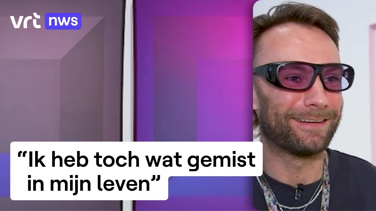 Jimmy is kleurenblind en kijkt met speciale bril naar kunst