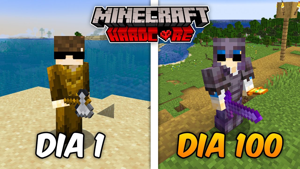 me armé FULL NETHERITE en mi mundo HARDCORE de Minecraft