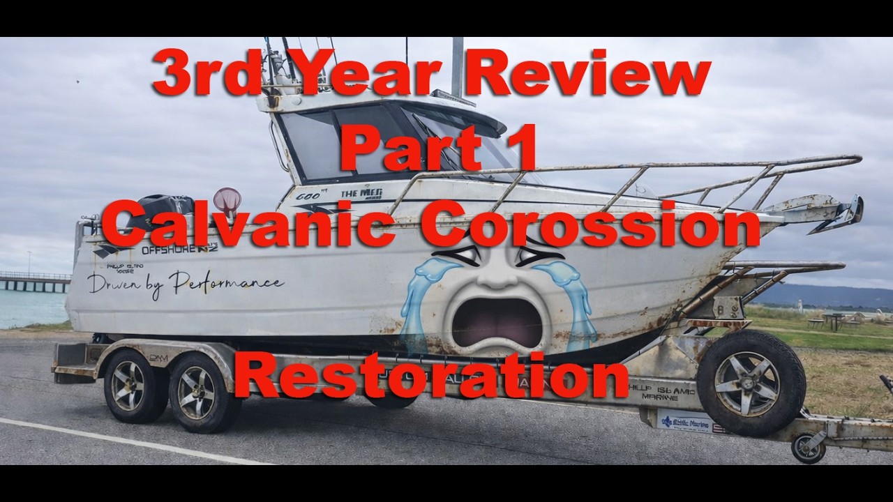 3rd year review Addressing  Galvanic corrosion  on our Offshore Boat NZ 600HT Plate Boat Part 1