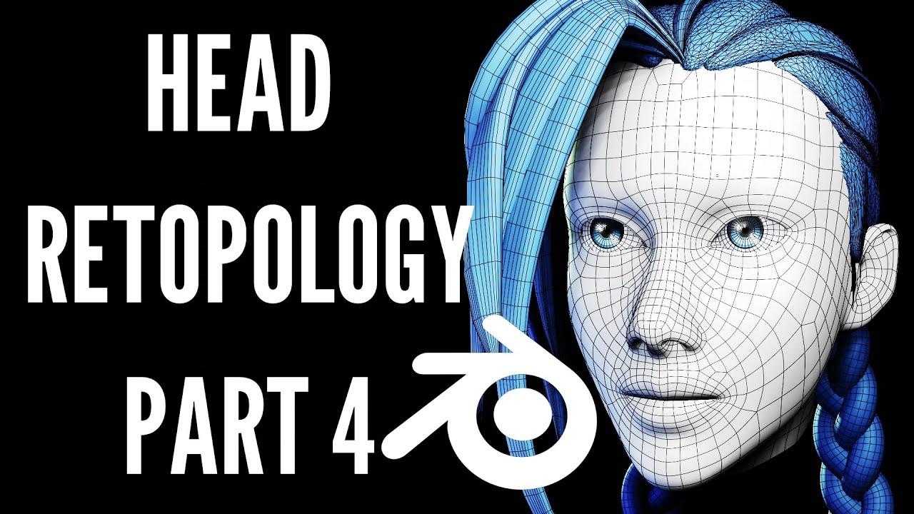 Blender beginner tutorial character head full workflow: sculpting, retopology, texturing ( Part 4 )