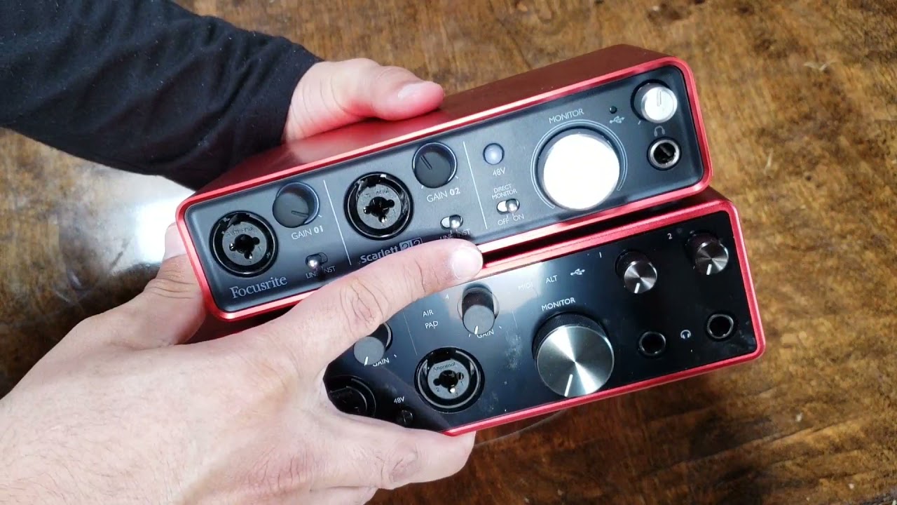 Comparison: Focusrite 18i8 3rd gen + Focusrite 2i2 1st gen