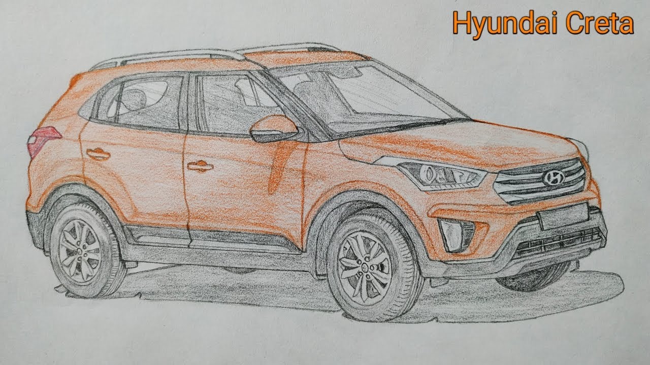 How to Draw Hyundai Creta |Hyundai Creta Drawing | Car Drawing