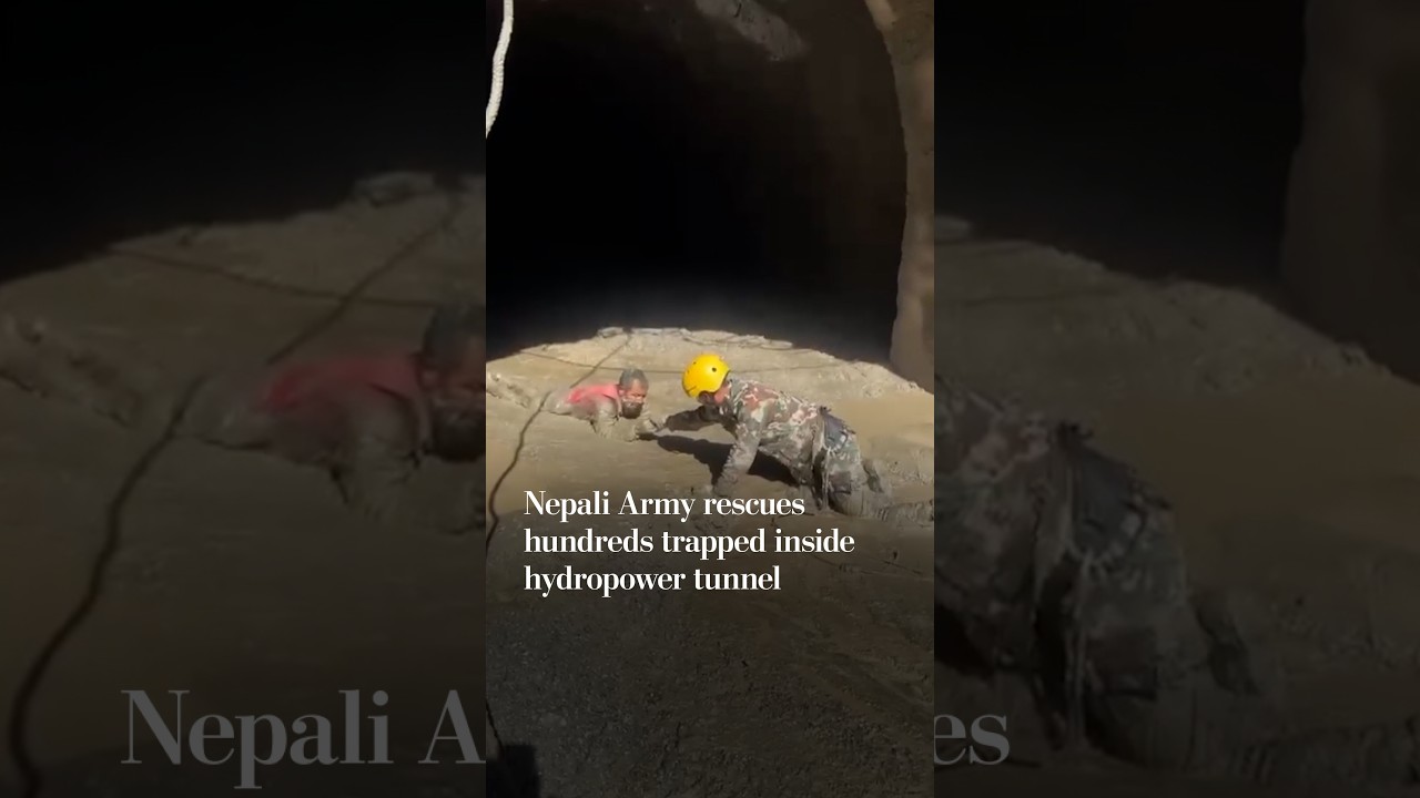 Nepali Army rescues hundreds trapped inside hydropower tunnel