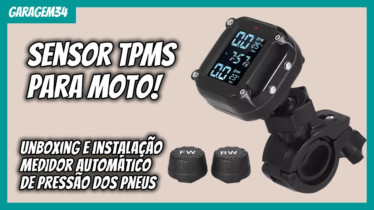 COMO INSTALAR SENSOR DE PRESSÃO TPMS NO PNEU DE MOTO!