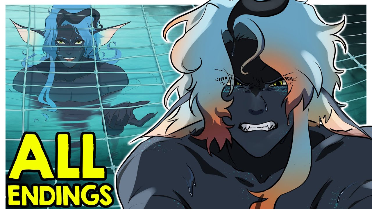 The Handsome Fish Man Wants to Eat YOU - A Whisper Of Blue Game - ALL ENDINGS