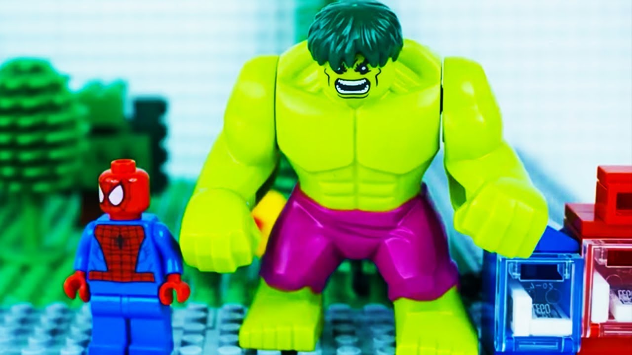 LEGO Spiderman STOP MOTION W / LEGO Spiderman And Hulk Сохранить город! | По LEGO Worlds