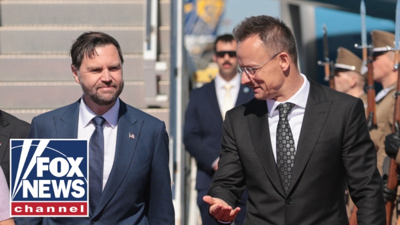JD Vance delivers remarks with Hungarian PM Viktor Orb&aacute;n