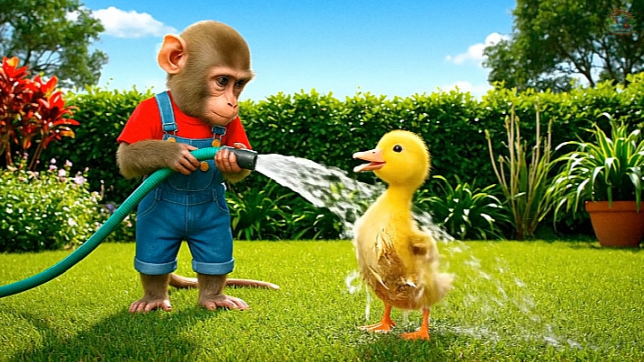 🐒🚜 Monkey Day on the Farm: Monkey Kappa Saves Duckling | Kappa Harvests a Giant Orange 🍊🐒