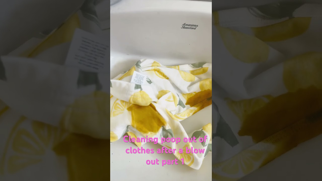 What I Use to get poop out of clothes after a blow out part 1 #blowout #cleaningpoop #stainremoval