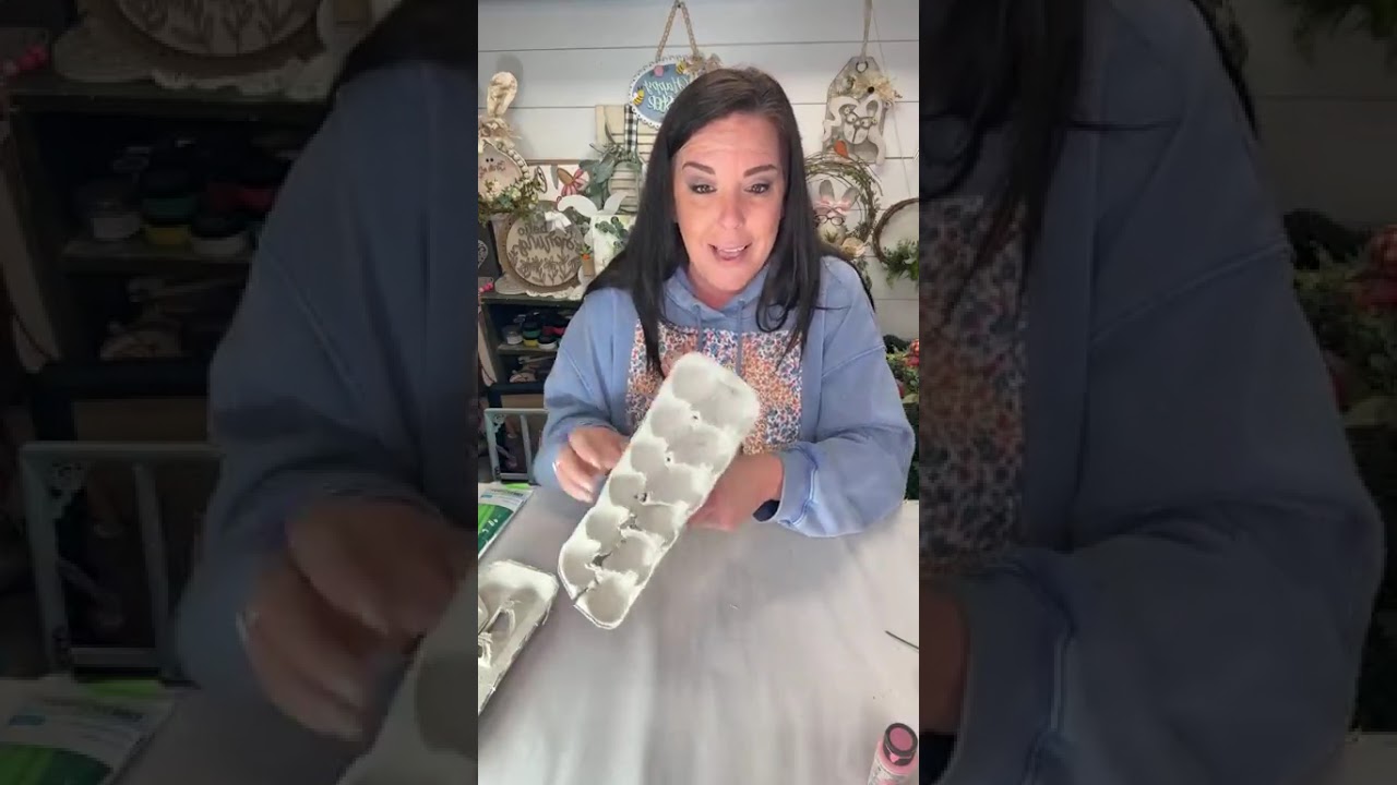 Happy Tuesday yall! Let’s have some crafty flower fun with egg cartons 🌷💗