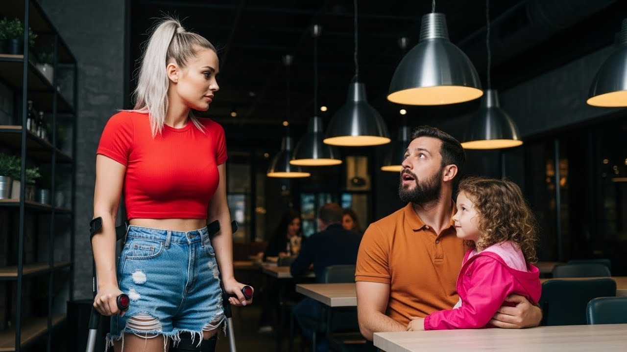 “Bu Masaya Oturabilir Miyim?” Tek Bacaklı Kız Bekar Babaya Sordu — Ve Adam Bir Şey Söyledi…