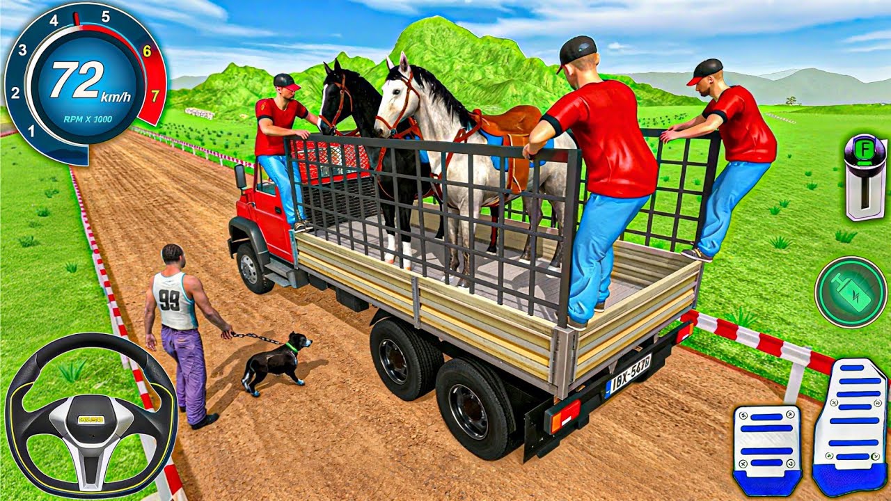 العاب شاحنات فئة القيادة نقل الحيوانات - العاب سيارات و شاحنات | farm truck simulator