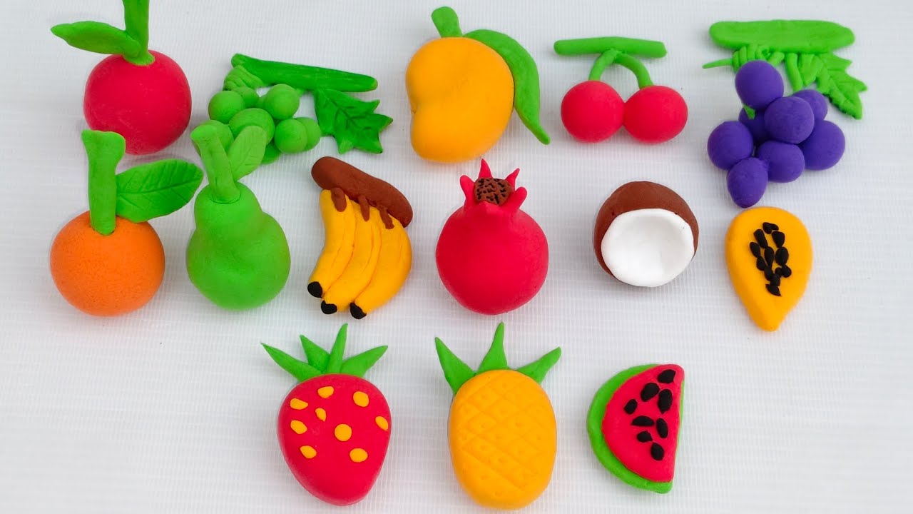 Colorful Fruits Clay Video 🍎🍌 | Fruits Names for Kids | Learning Fruits with Fun | Educational Video