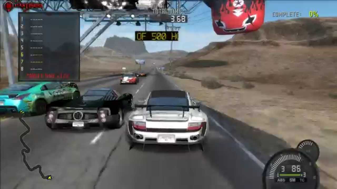 Need For Speed Prostreet - Nevada Highway Speed Challenge Gameplay (PC)