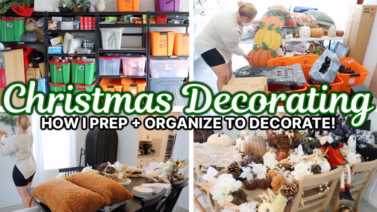 CHRISTMAS DECORATING PREP 🎄 Lets Get Ready For Christmas! | Fall + Halloween Home Decor Organization