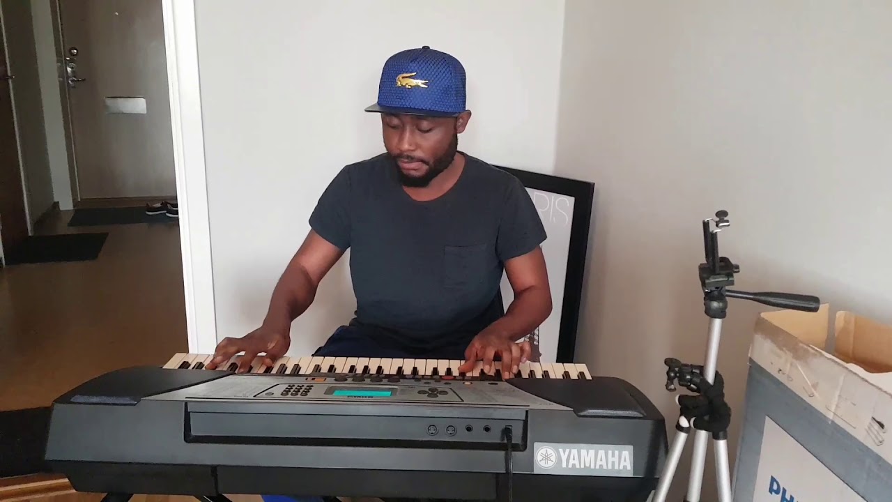 Seben Rumba lead guitar on the keyboard