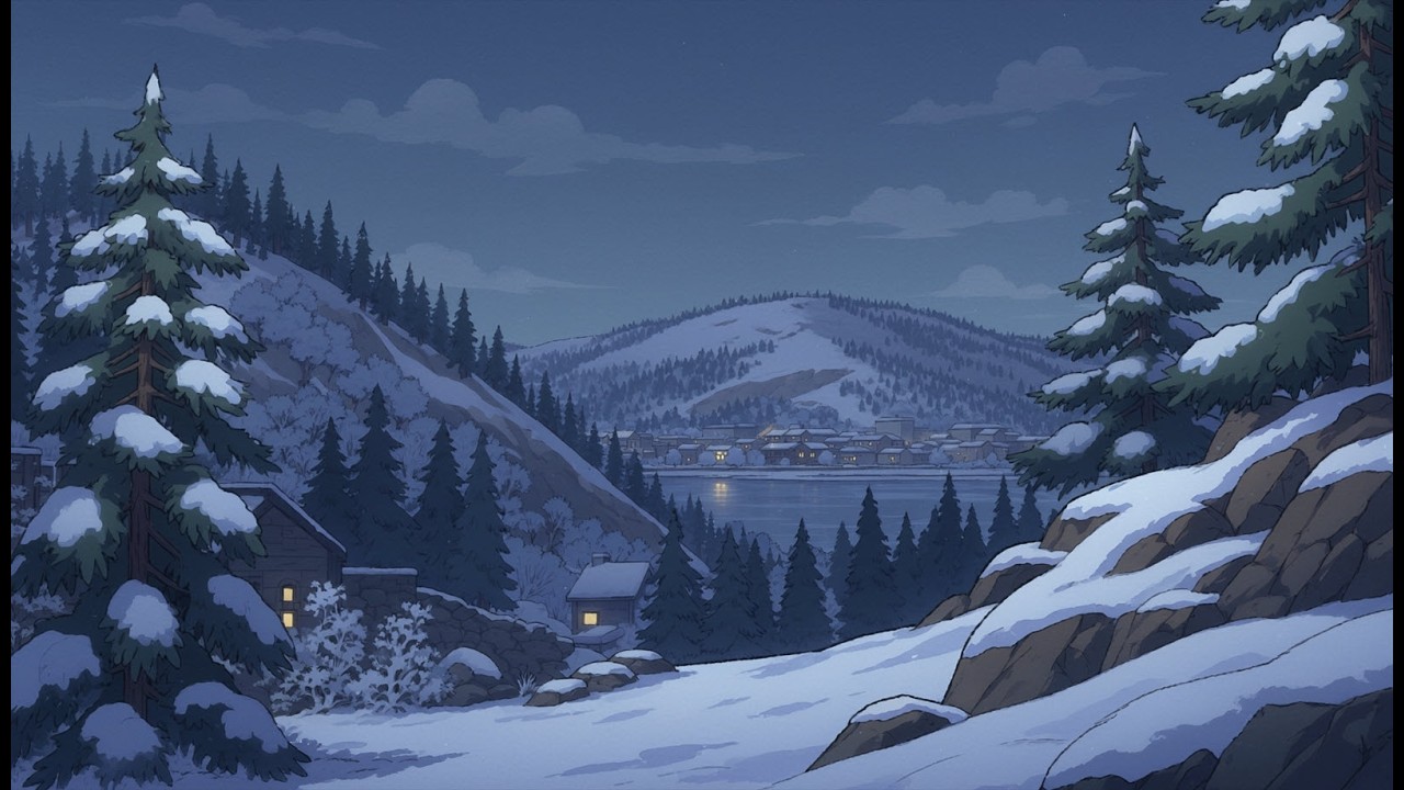 Quiet Winter Night in the Pacific Northwest | Calm LoFi Beats