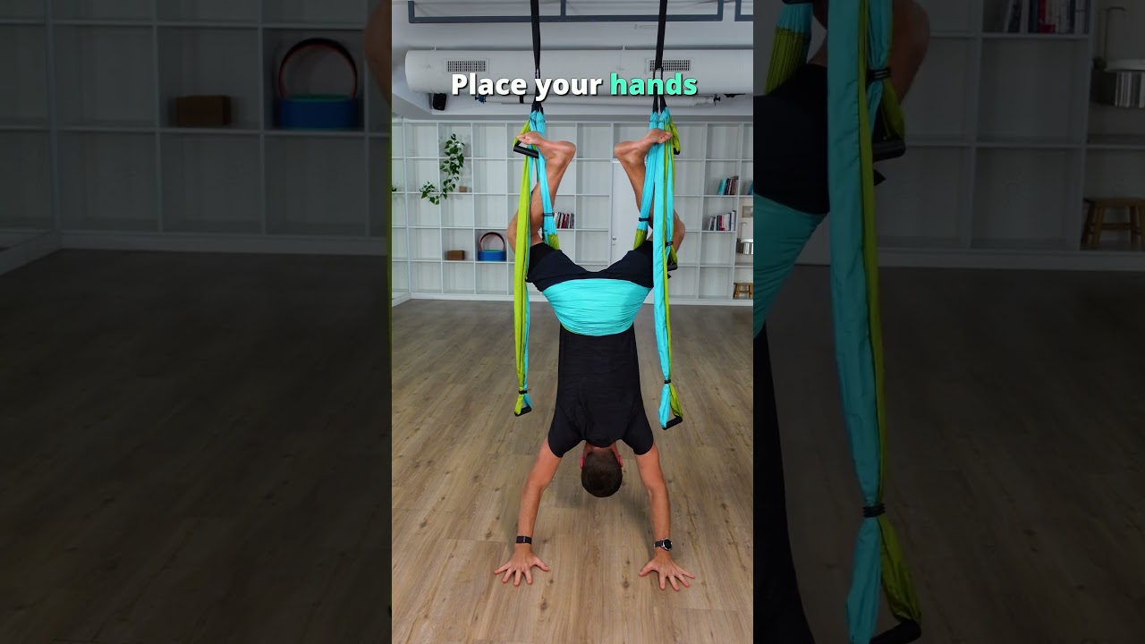 3 poses to decompress your spine on the Yoga Trapeze #backpainrelief